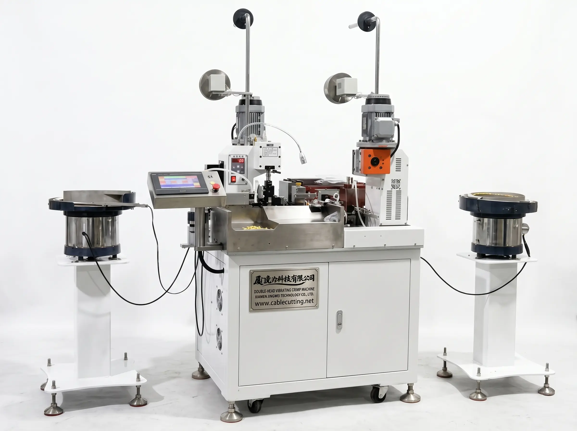 Automatisk dubbelhuvud vibrationskrympmaskin – JINGWEI