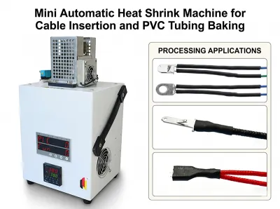 Mini automatisk värmekrympmaskin för kabelinsättning och PVC-slangbakning JW-HST-05B Thumb