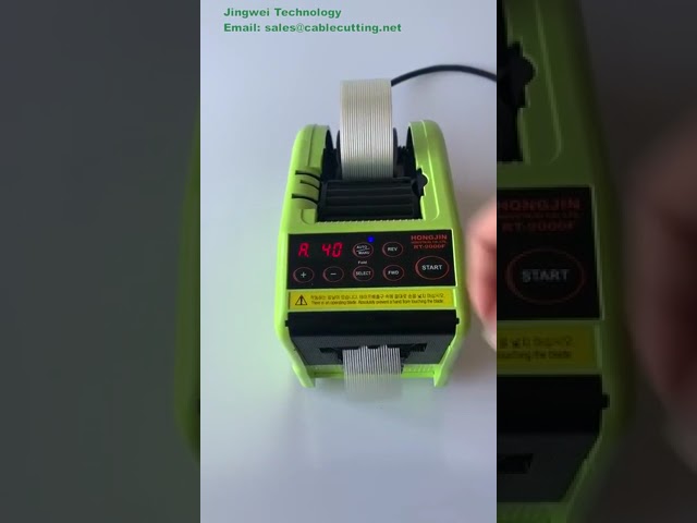 Effektiv industriell automatisk tejpdispenser med inbyggd vikningsfunktion - optimera din förpackningslinje