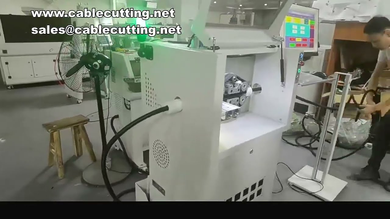 Auto oil pump bellows shrink pipe cutting machine, plastic crest pipe plastic instrument pipe visual