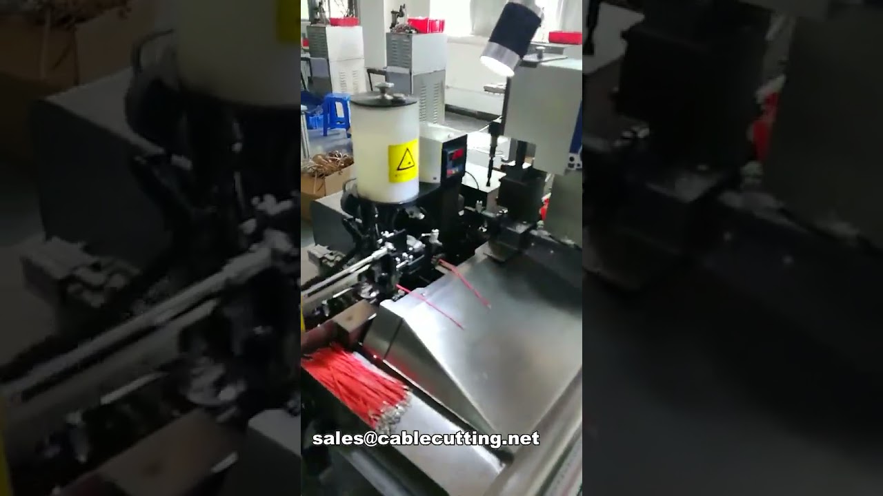 Helautomatisk kabelbearbetningsmaskin - klipp, avisolera, crimpa och förtinna 501s