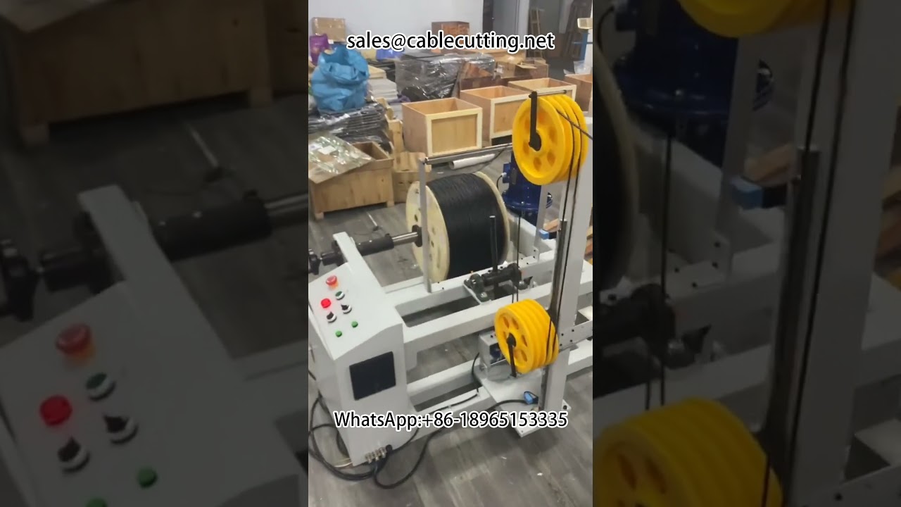 Automatisk mätning, sortering, kapning, lindning och avlindningsmaskin #trådlindningsmaskin #meter