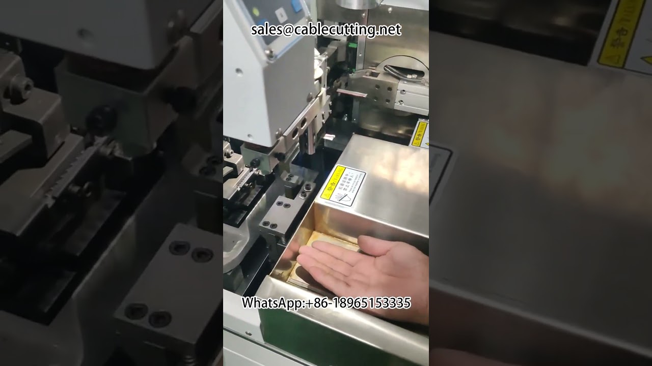 Automatisk dubbelhuvud trådavskalningsmaskin – för kabelhärvor & automation #kabelhärva #automationsutrustning